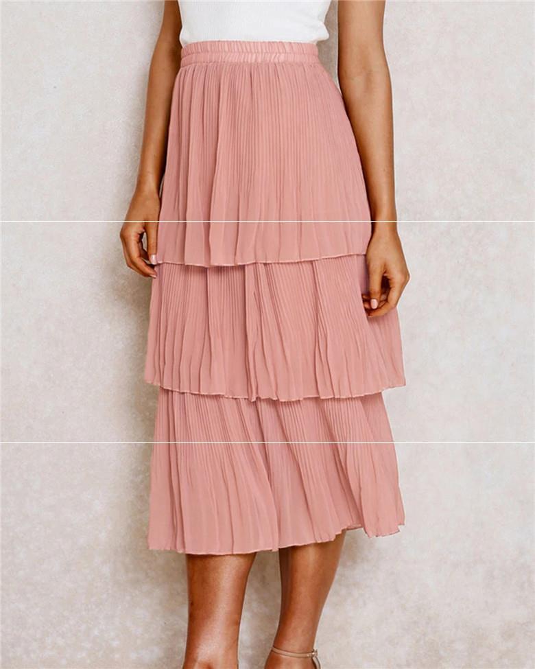 Ladies Fashion Sexy Pleated Skirt