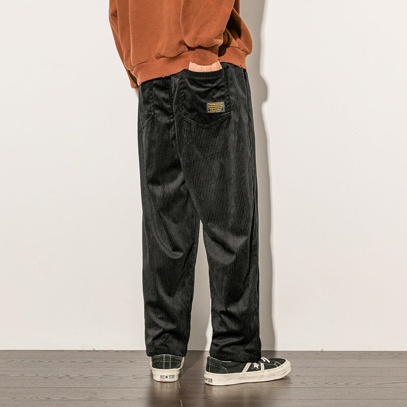 Casual Corduroy Trousers Japanese Men's Trousers