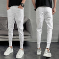 Slim Trousers Solid Color Harlan Trousers