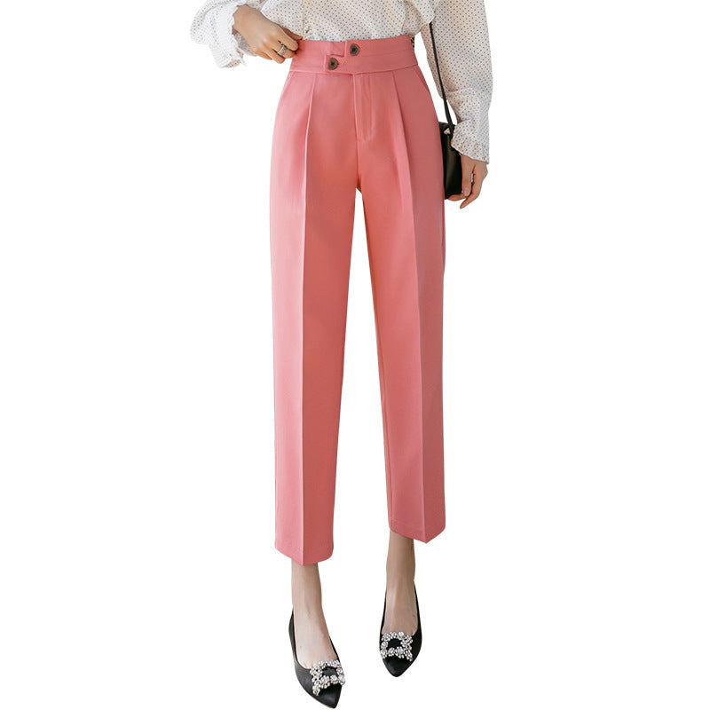 Tapered Trousers Women's Slim Harem Suit Trousers