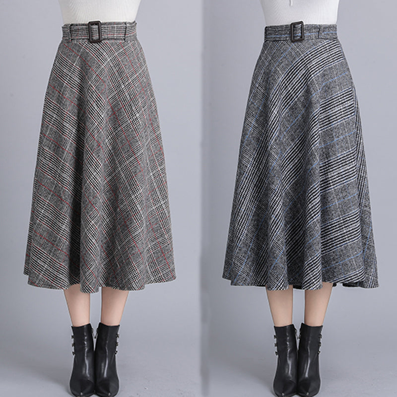 Ladies retro woolen skirt