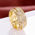 Micro Inlaid Zircon Exaggerated Gorgeous Flower Lady Rings