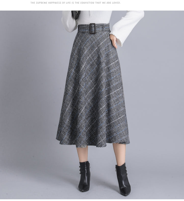 Ladies retro woolen skirt