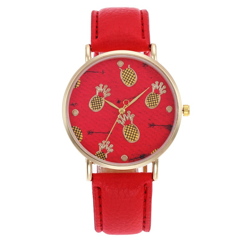 Tiara decorated quartz watch for ladies