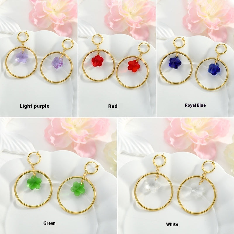 Color Geometric Advanced Sense Ear Rings