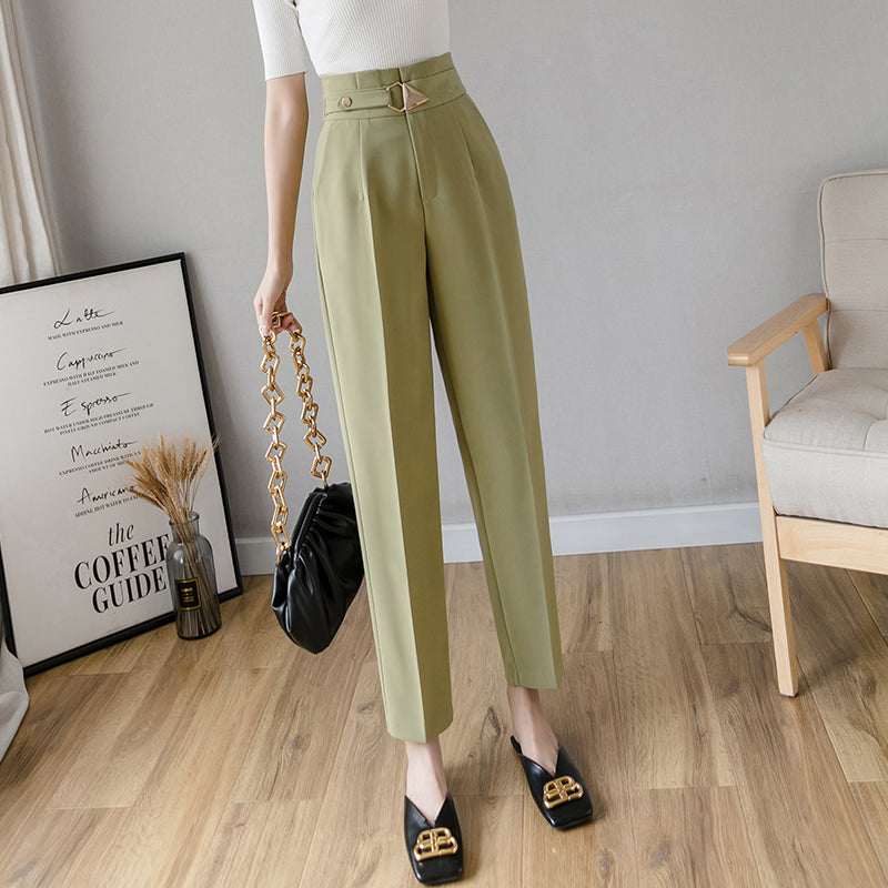 New Cropped Trousers Straight Loose Suit Trousers