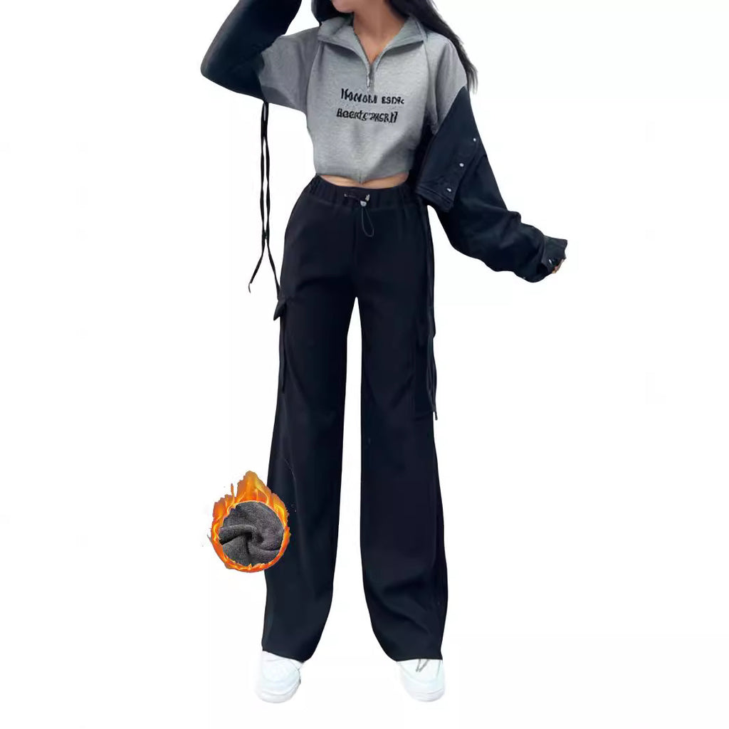 Cargo Pocket Trousers Loose Street Mop Trousers