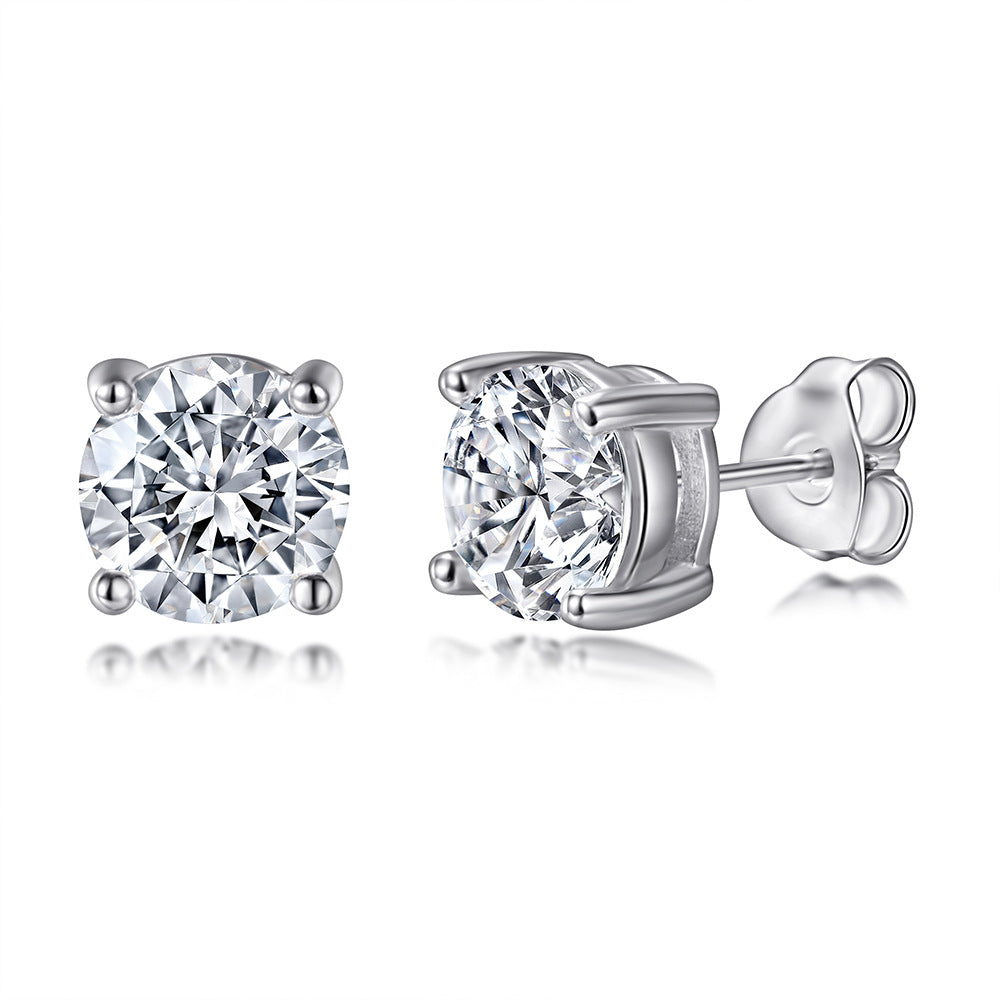 S925 Sterling Silver Rings Ear Studs Necklace