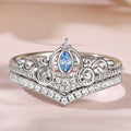 Crown Shape Lady Couple Rings Simple Fashion Valentine's Day Gift Ornament